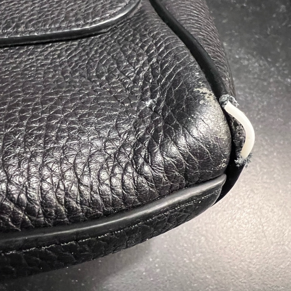 Coach Black Leather Houston Map Bag with Story Tag - Picture 5 of 5